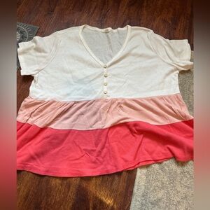 Cotton Bleu Color block Shirt Size XL